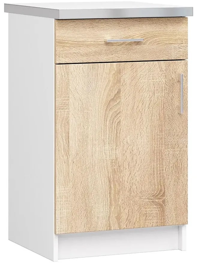 Dolna szafka kuchenna z blatem dąb sonoma 50 cm F0-P96