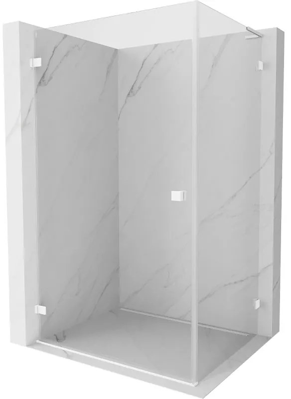 Mexen Lunar-B L kabina prysznicowa uchylna lewa 80 x 70 cm, transparent, biała - 832L-080-070-20-00-L