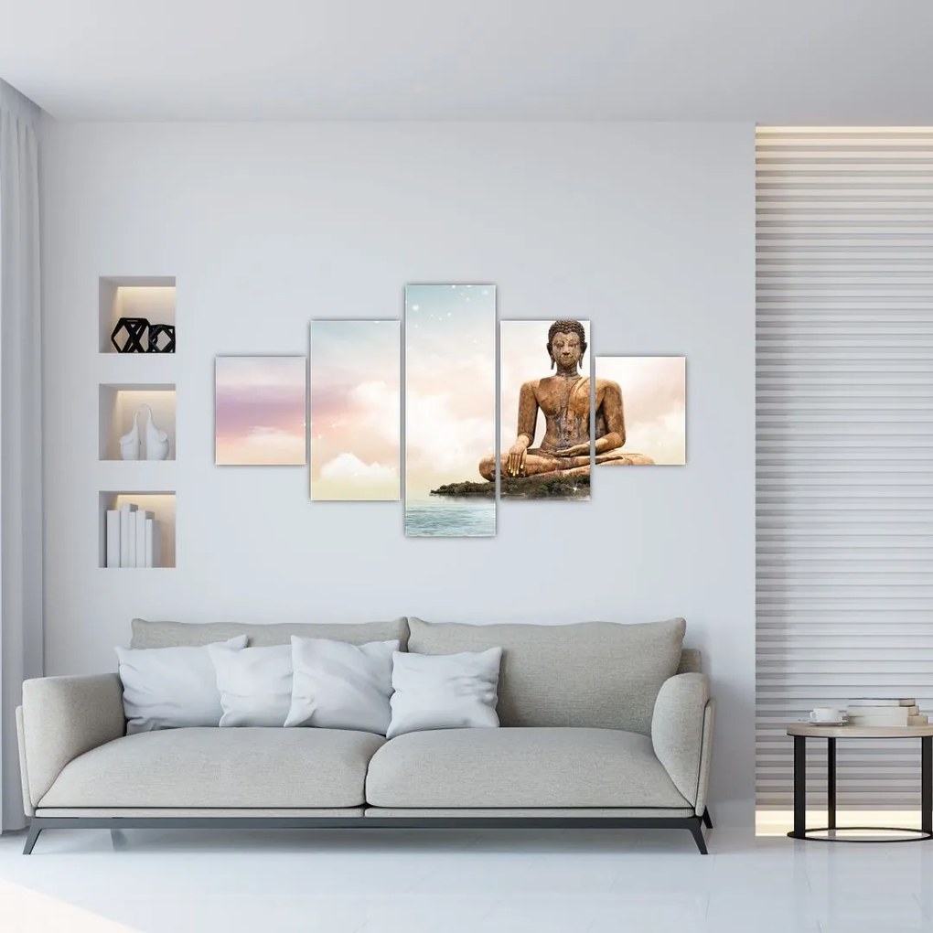 Obraz - Budda nadzorujący ziemię (125x70 cm)