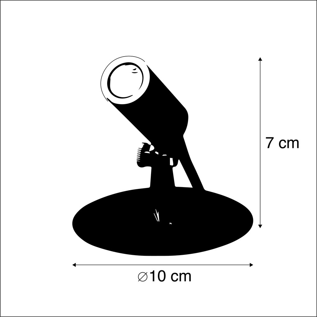 Zewnetrzna Zestaw 4 czarnych reflektorów ogrodowych z LED IP68 - Garly Nowoczesny Oswietlenie zewnetrzne