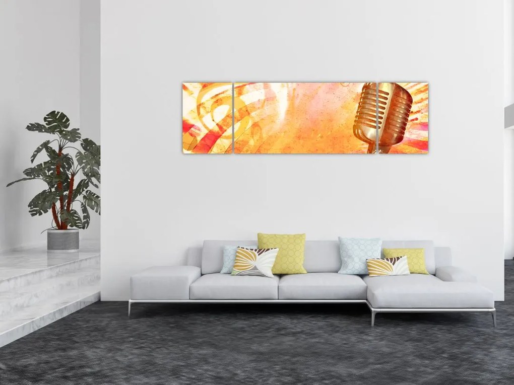 Obraz - Mikrofon retro (170x50 cm)