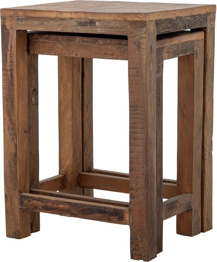 Stoliki zestaw 2 szt. z drewna z recyklingu 40x36 cm Galen – Bloomingville