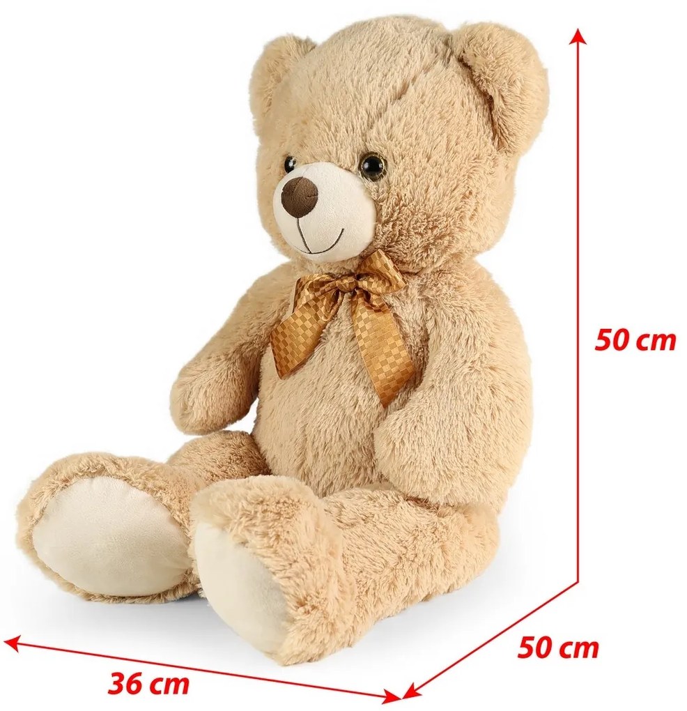 Rappa Duży pluszowy miś Ron jasnobrązowy z metką,78 cm
