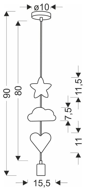 Lampa dziecięca z metalowym kloszem Single – Candellux Lighting