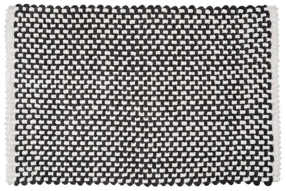 Czarno-biały tekstylny dywanik łazienkowy 50x80 cm Covelo – Wenko