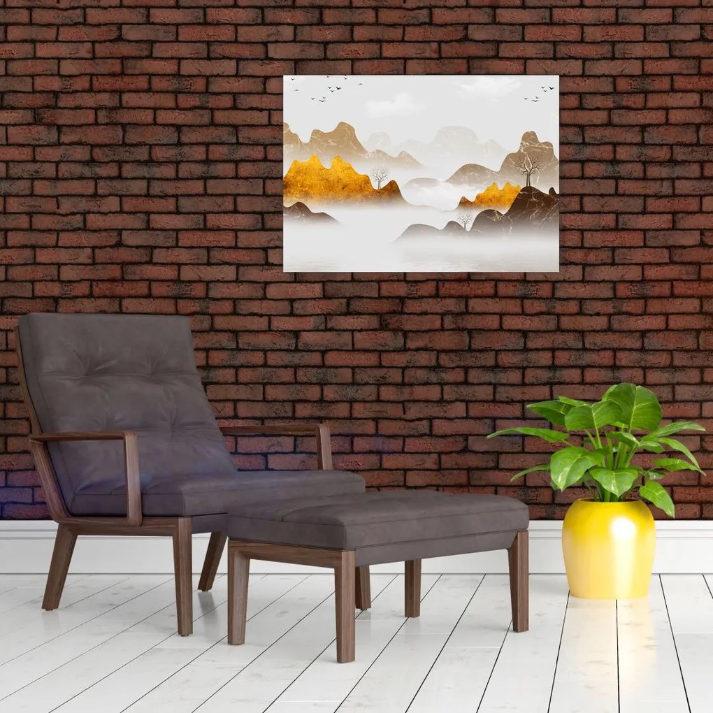 Obraz - Góry we mgle (70x50 cm)
