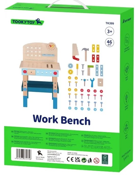 Tooky toy drewniany stół do majsterkowania warsztat