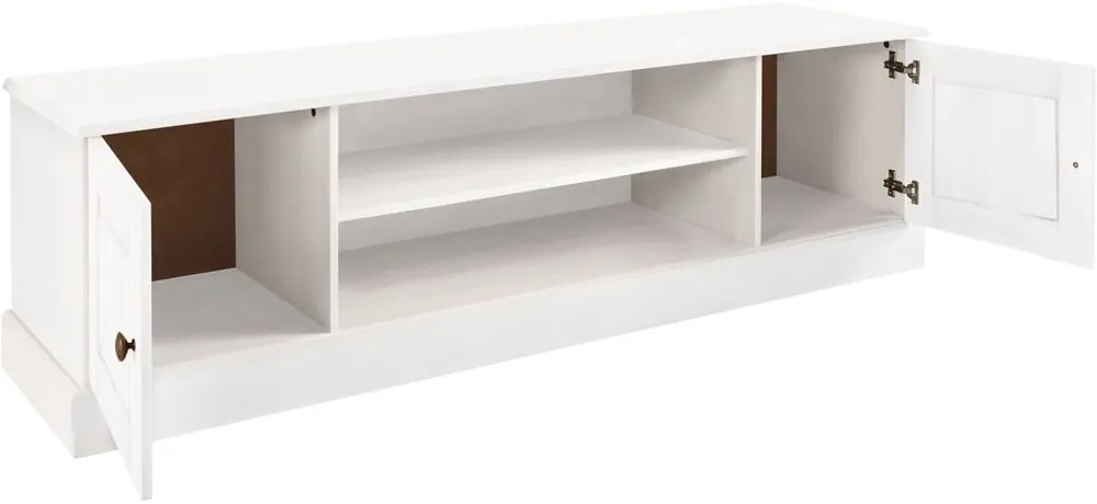 Biała szafka pod TV z litego drewna sosnowego 45x40 cm Mille – Støraa