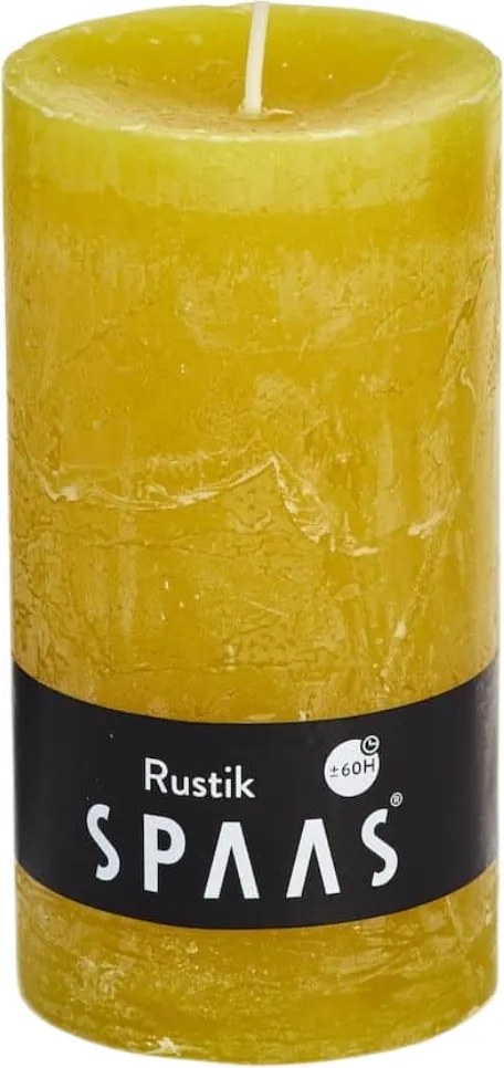 Świeca słupowa SPAAS RUSTIK 13 cm żółta