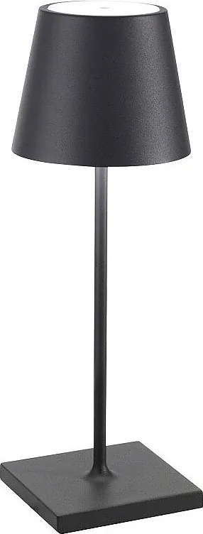 Lampa stołowa LED Zafferano Poldina Pro Mini Dark Grey z możliwością ładowania i ściemniania, z czasem pracy baterii do 12 godzin