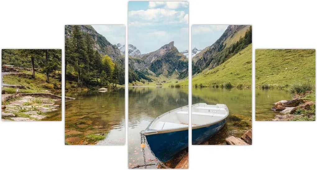Obraz - Seealpsee, jezioro w Szwajcarii (125x70 cm)