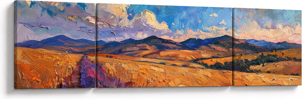 Obraz - Obraz olejny przedstawiający krajobraz (170x50 cm)