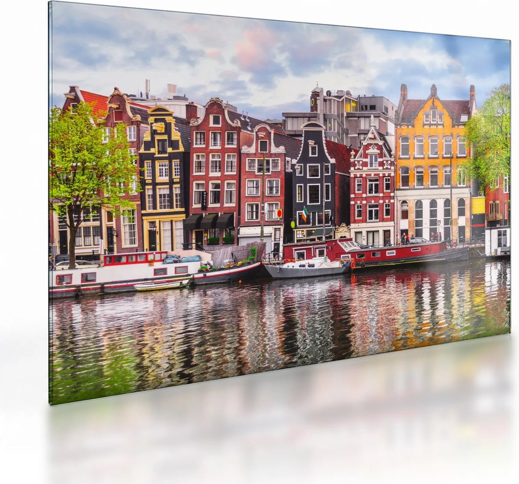 Obraz na szkle - Amsterdam, domy tańca (70x50 cm)