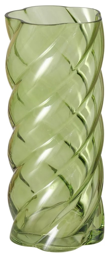 Wazon szklany z połyskiem CURVO, 30 cm