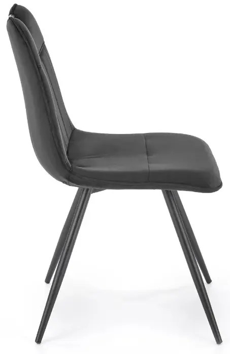Krzesło tapicerowane K521 VELVET czarne HALMAR