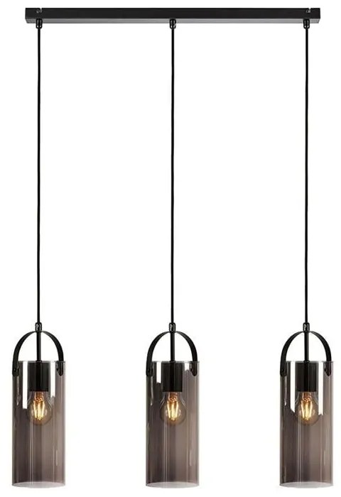 Czarna lampa wisząca Markslöjd Glory, 3 żarówki