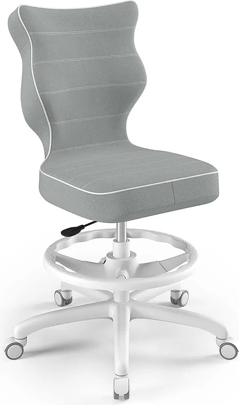 Ergonomiczne krzesło do biurka Petit White rozmiar 6 (159-188 cm) z podnóżkiem