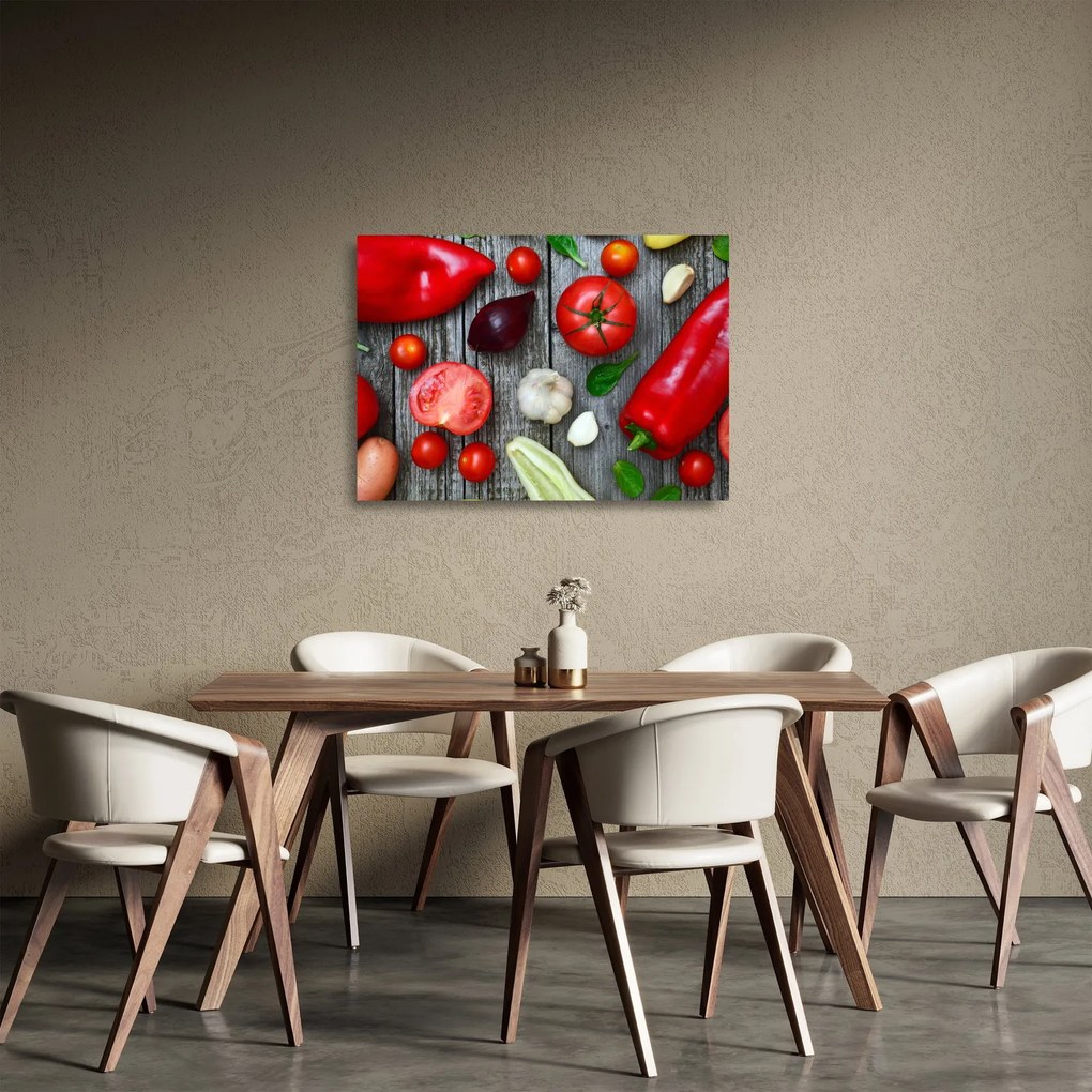 Obraz na szkle - warzywa (70x50 cm)