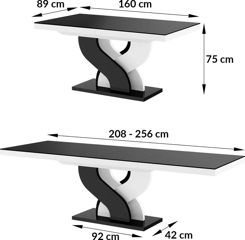 Stół rozkładany do jadalni z matowym blatem Bella Hubertus
