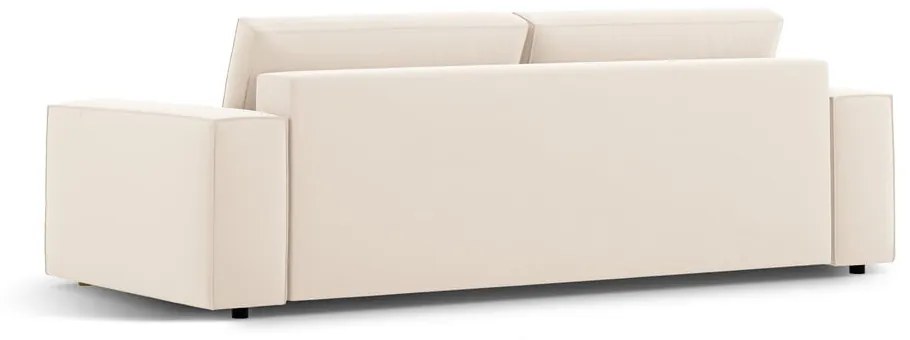 Beżowa rozkładana sofa z materiału bouclé 247 cm Jodie – Micadoni Home