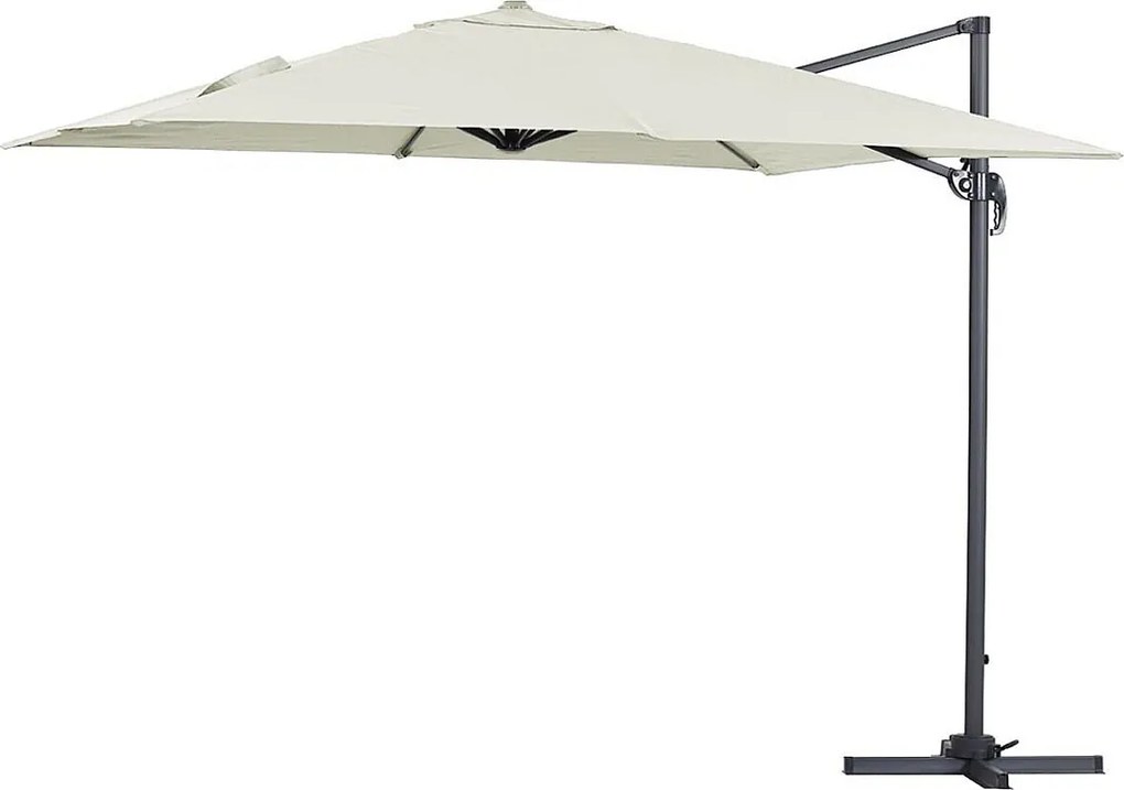 Parasol ogrodowy "Sun 3" - Z aluminium - Kwadratowy - 3 x 3 m - Ecru