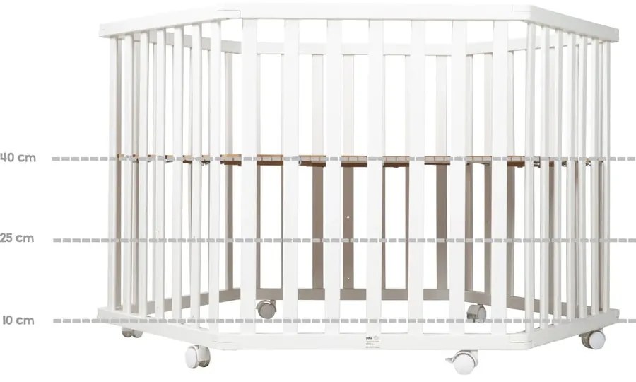 Jasnoszary kojec dla dzieci 119x104 cm Sternenzauber – Roba
