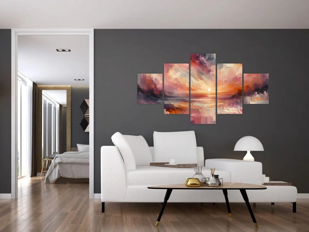 Obraz - Malowane zorze (125x70 cm)