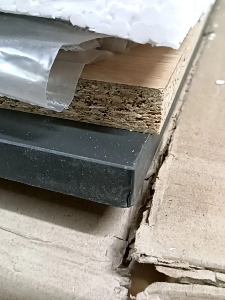 PROMOCJA Biurko w dekorze dąb artisan z antracytowym blatem B-011 II. klasa jakości