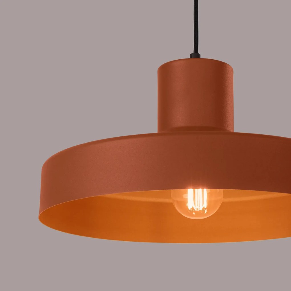 Lampa wisząca BILO ochra czerwona SOLLUX  LIGHTING