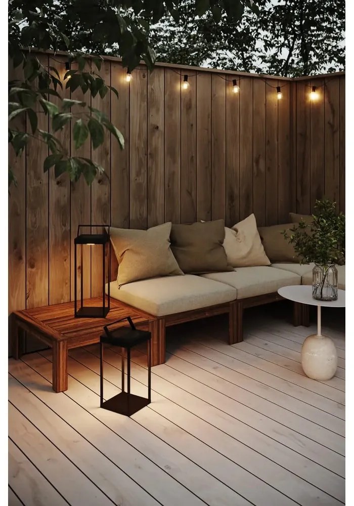 Czarny zewnętrzny lampion solarny LED na USB (wysokość 42 cm) Pure – Markslöjd