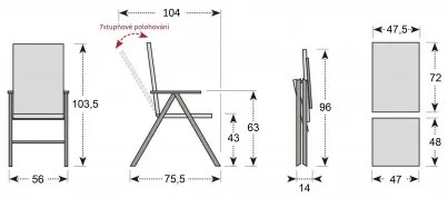 CONCEPT teak FSC - ogrodowy aluminiowy fotel rozkładany