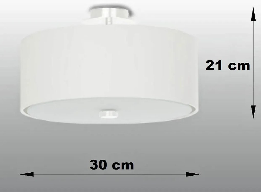 Biały minimalistyczny okrągły plafon 30 cm - EX661 G6-K97