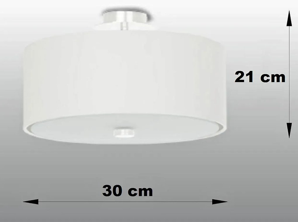 Biały minimalistyczny okrągły plafon 30 cm - EX661-Secret
