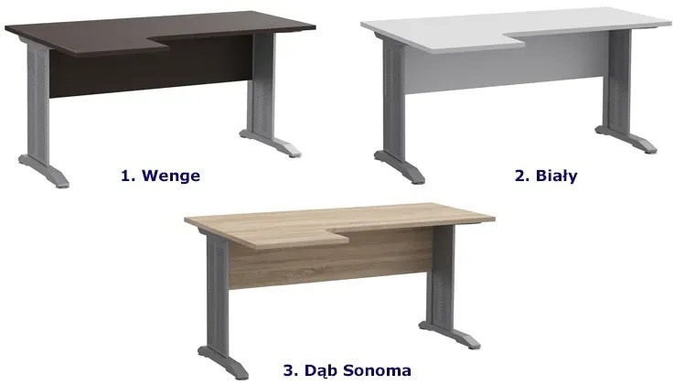 Nowoczesne Lewostronne Biurko Narożne Wenge S3-H06