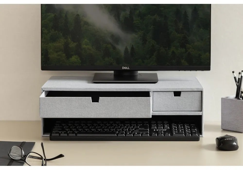 Kartonowy organizer na dokumenty z szufladką Ted Canvas Paper Laminate – Bigso