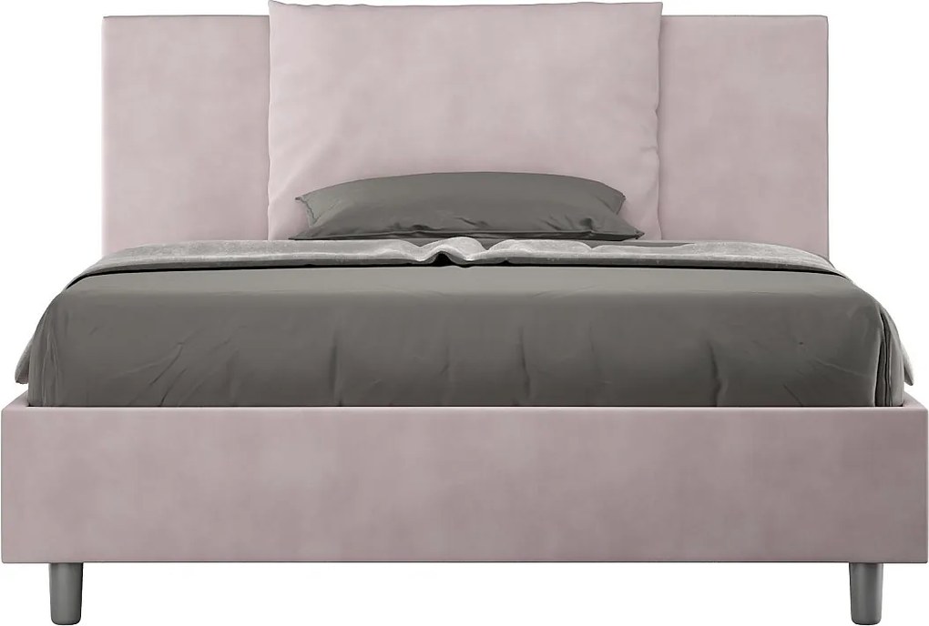 Łóżko bez stelaża tapicerowane 140x200 microfibra kolor lawendy Antea