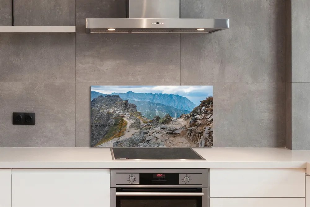 Szklany Panel Majestatyczne Pasmo Górskie