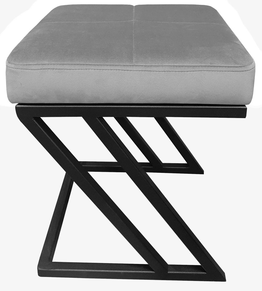Pufa ZETA LOFT ławka taboret podnóżek metal MG17