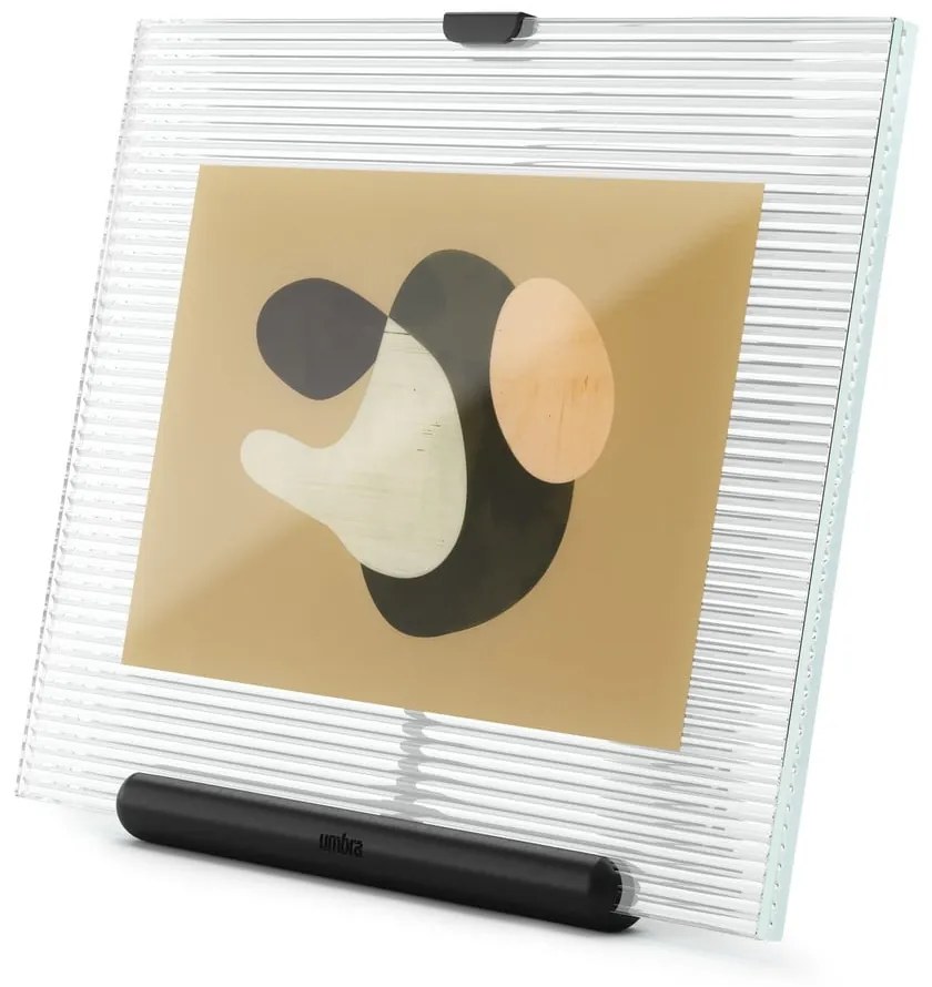Czarna szklana ramka stojąca 16x20 cm Flute – Umbra