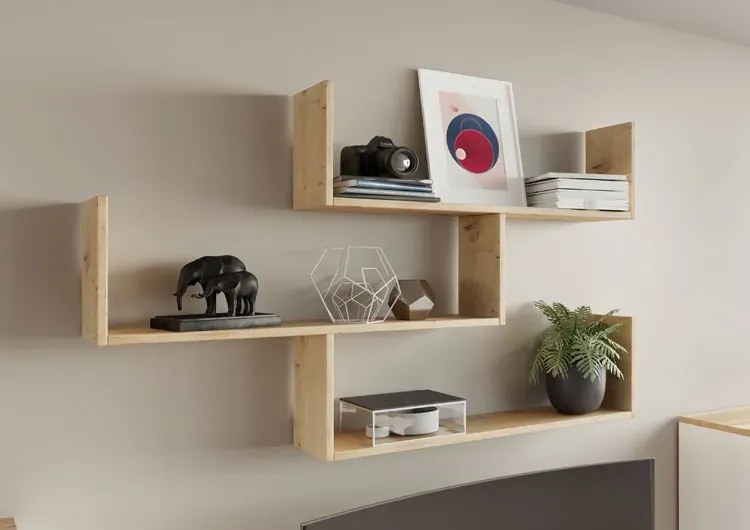 Wisząca Półka Na Książki Dąb Artisan 110X28X214 T9-W53