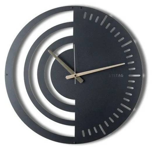 Zegar ścienny Chrono Black, 50 x 50 cm