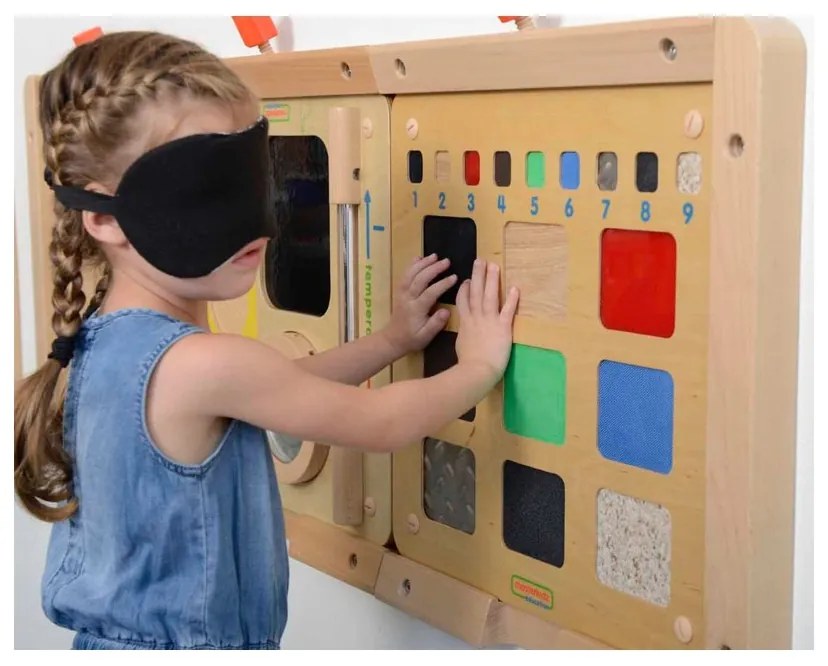 Masterkidz tablica edukacyjna rozpoznawanie materiałów faktur zmysł dotyku