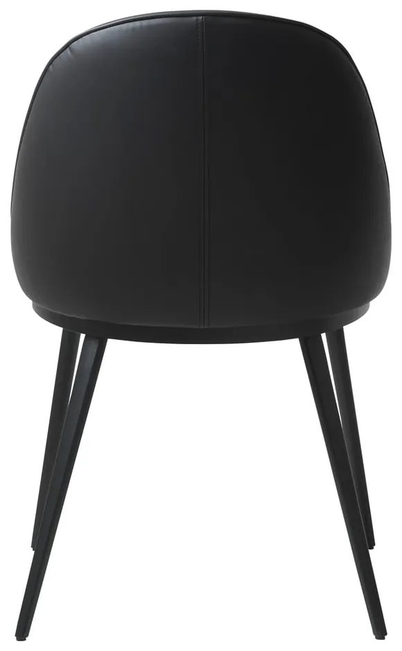 Czarne krzesło do jadalni z imitacji skóry Unique Furniture Gain