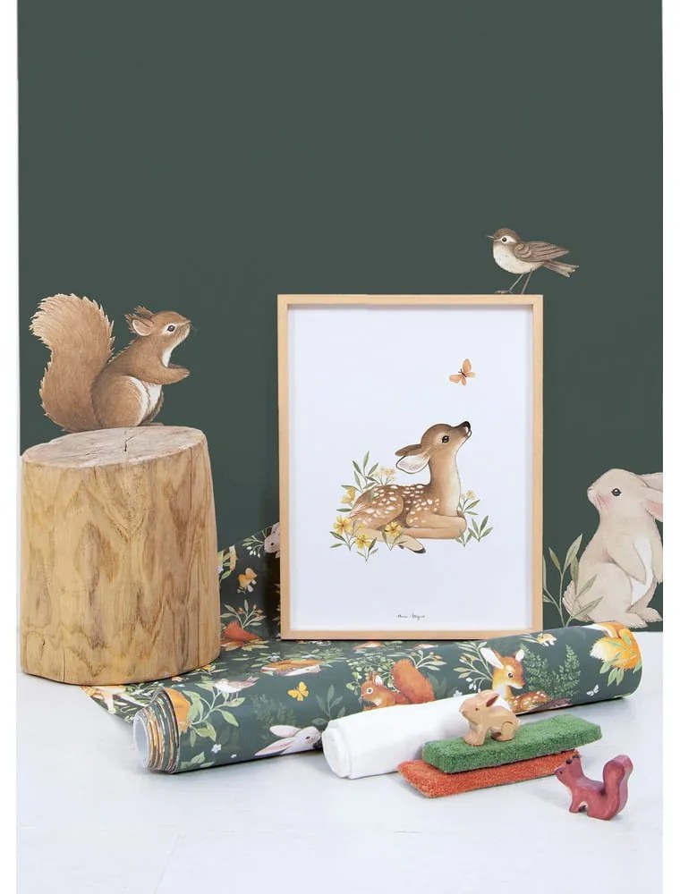 Tapeta dziecięca 10 m x 50 cm Forest Friends – Lilipinso