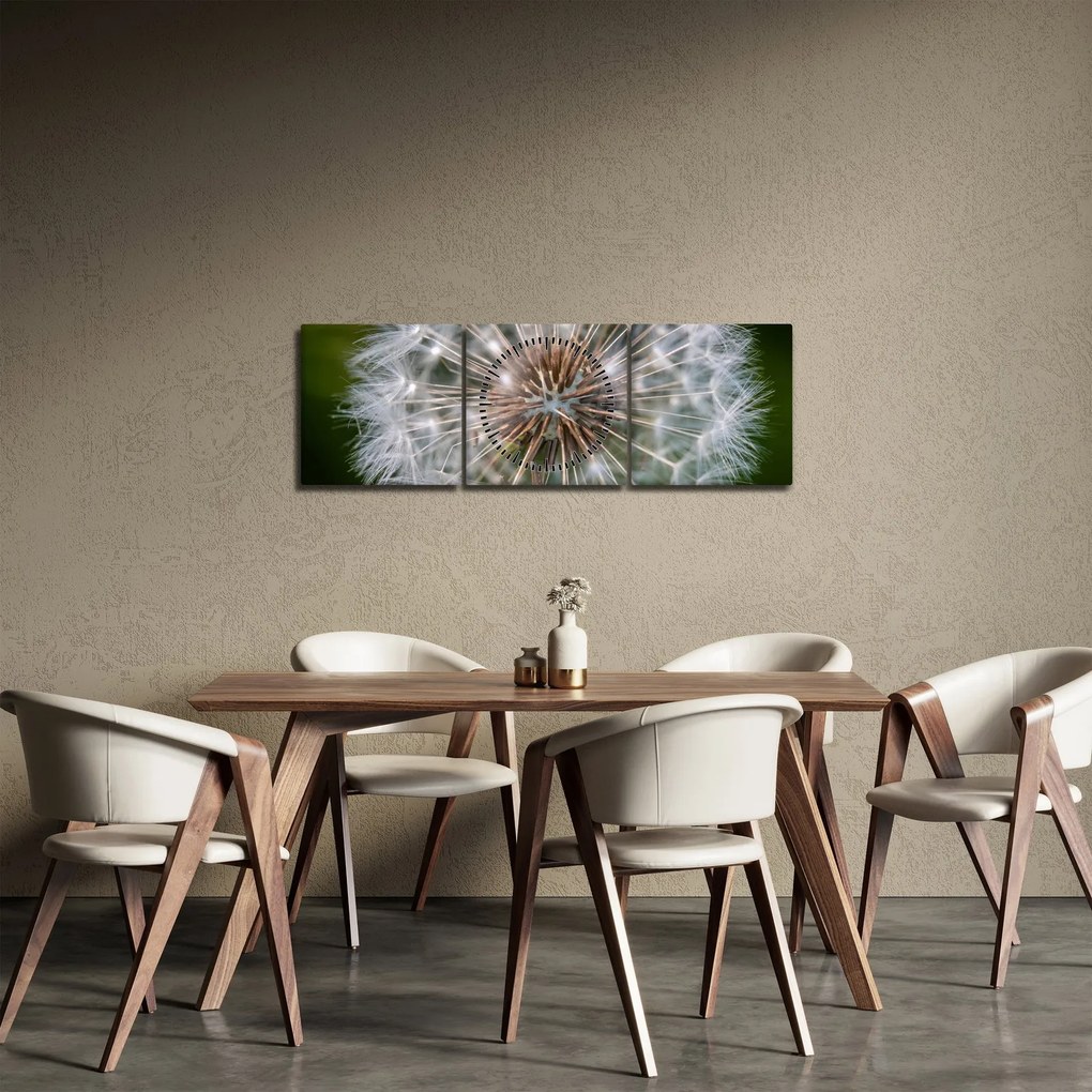 Obraz dmuchawca (z zegarem) (90x30 cm)