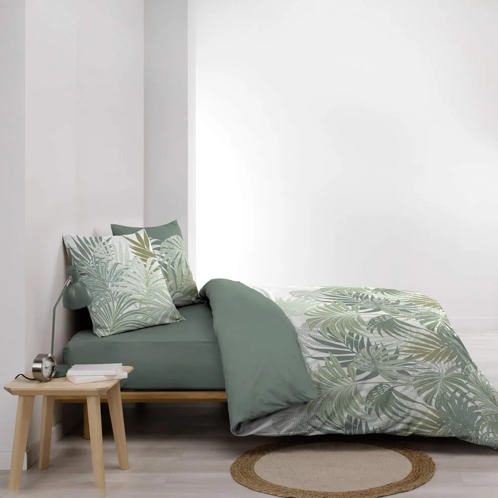 Zielona bawełniana pościel dwuosobowa 240x220 cm Nymea – douceur d'intérieur