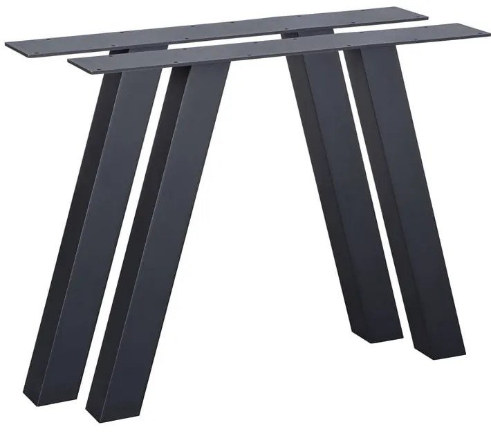 Czarne metalowe nogi zestaw 2 szt. Tablo – WOOOD