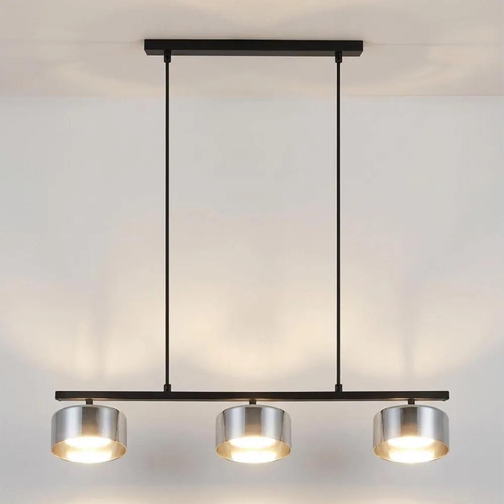 Brilagi - Lampa wisząca na lince AURA LUX 3xGX53/30W/230V czarna/przydymiona