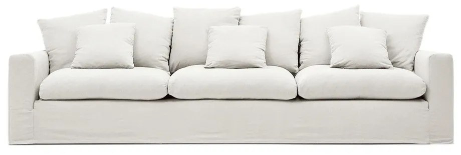 Biała lniana sofa 340 cm Nora – Kave Home