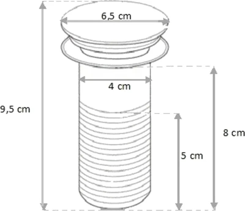 Mexen korek klik-klak okrągły, biały ceramiczny mat - 79910-01